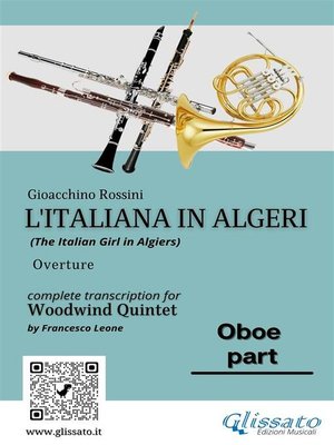 cover image of Oboe part of "L'Italiana in Algeri" for Woodwind Quintet